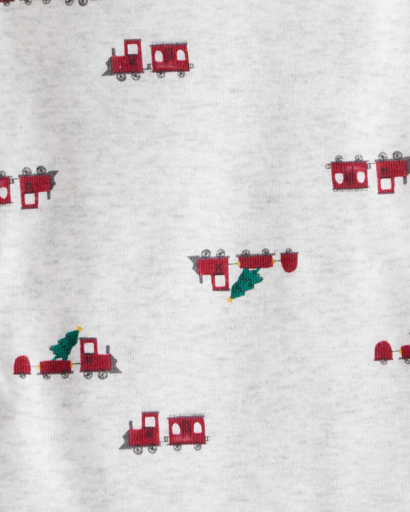 Baby Boy 4-Pack Christmas Print Long-Sleeve Multipack Bodysuits - White/Green, image 3 of 6 slides