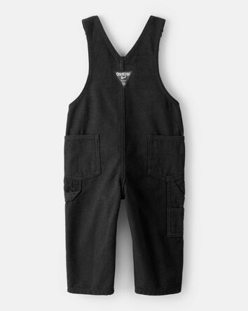 Baby Boy Herringbone Overalls - Black, 