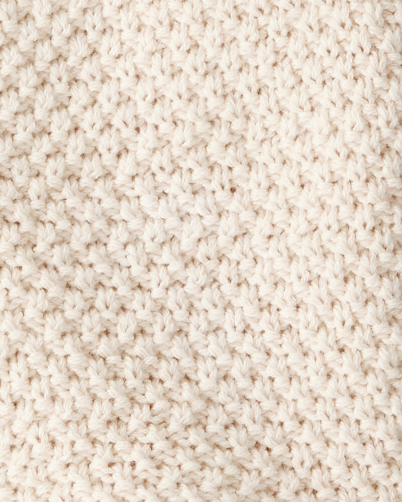 Baby Girl 2-Piece Button-Up Sleeveless Vest & Embroidered Denim Skort Set - Cream/Blue, image 3 of 8 slides