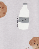 Baby 2-Pack  Cotton 2-Way Zip Sleep & Play Pajamas - Grey/Ivory, image 3 of 5 slides