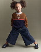 Toddler Girl Urban Wide Leg Denim Pant - Blue, image 3 of 8 slides