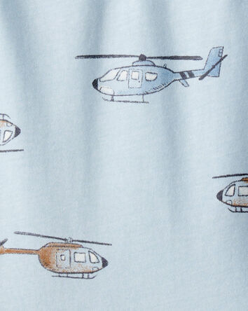 Baby Boy Helicopter Print Short-Sleeve Tee - Blue, 