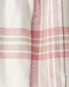 Baby Girl 2-Piece Plaid Cotton Long-Sleeve Dress Set - Pink/White, image 4 of 6 slides