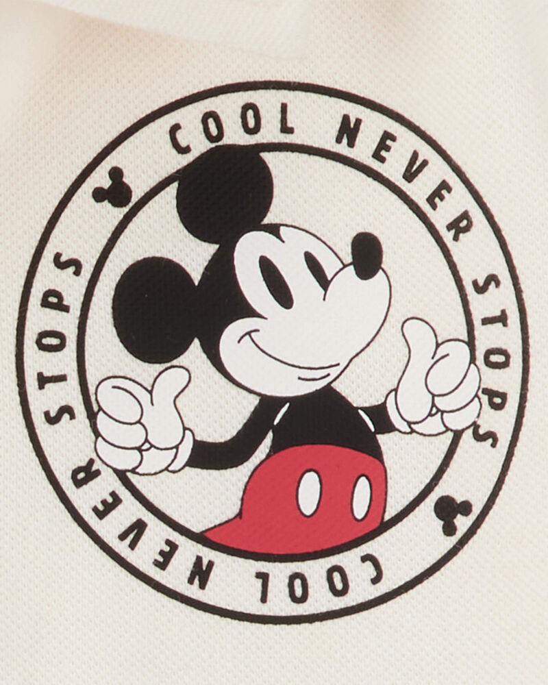 Baby 2-Piece Mickey Mouse Polo Shirt & Short Set - Red/Heather, image 3 of 3 slides