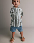 Toddler Boy Cargo Shorts in Denim, image 1 of 7 slides