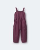 Toddler Girl Pleated Overalls - Purple, image 2 of 6 slides
