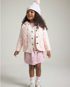 Toddler Girl Quilted Long-Sleeve Fashion Jacket - Pink, image 2 of 5 slides
