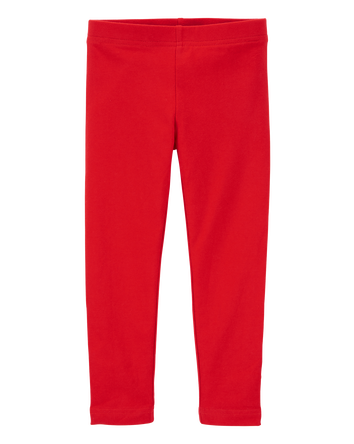 Baby Girl Cotton Stretch Leggings, 