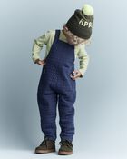 Toddler Wide-Leg Overalls - Dark Blue, image 1 of 6 slides