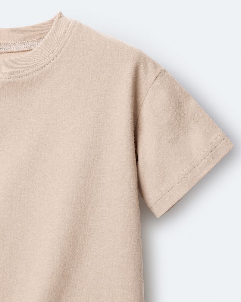 Toddler Short-Sleeve Relaxed Tee - Tan, image 6 of 6 slides