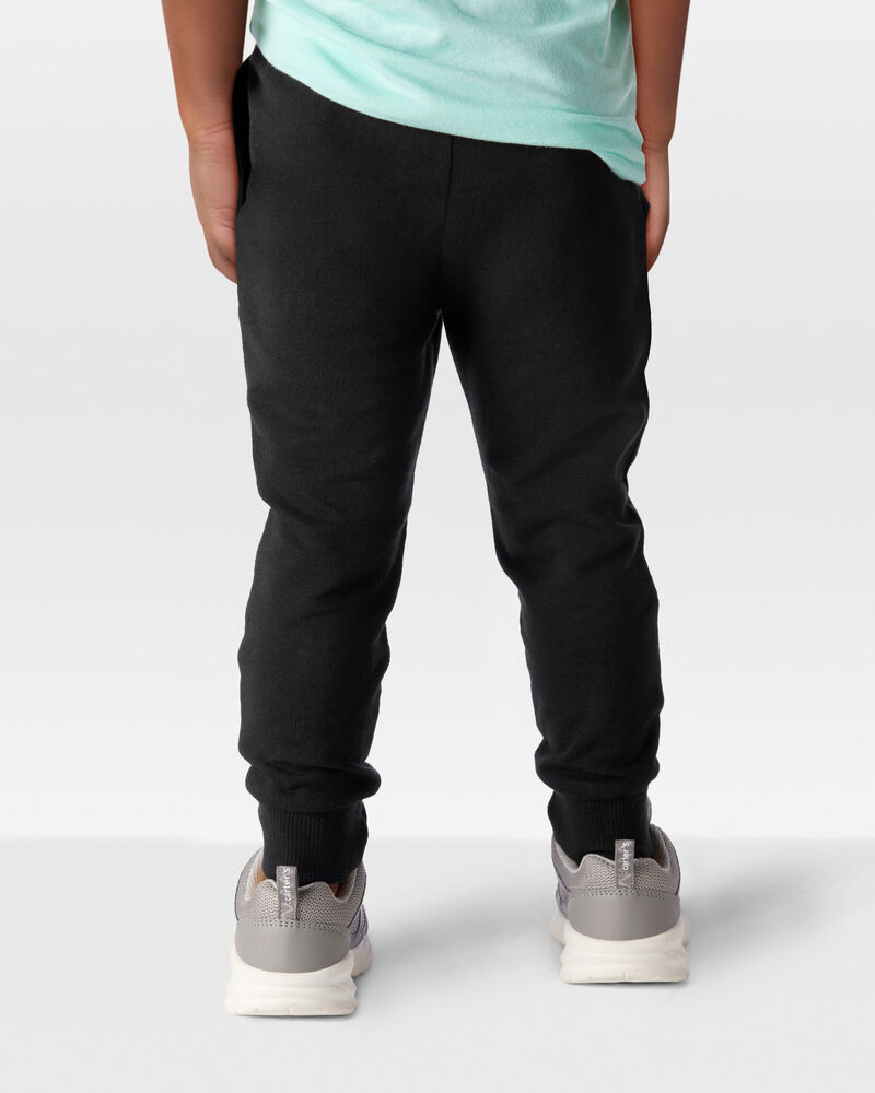 Toddler 2-Pack Pull-On Drawstring Joggers - Grey/Black, image 8 of 13 slides