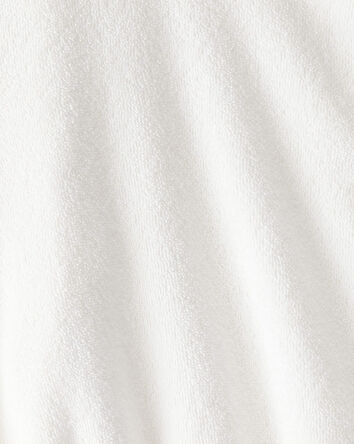 Girls Hooded Terry Cloth Swim Cover-Up Dress - White, 