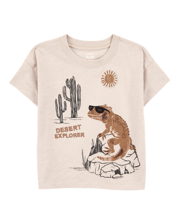 Baby Boy Desert Lizard Graphic Tee - Ivory, 