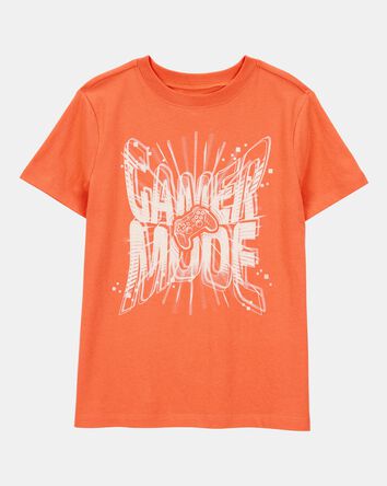 Kid Gamer Mode Short-Sleeve Graphic Tee - Orange, 
