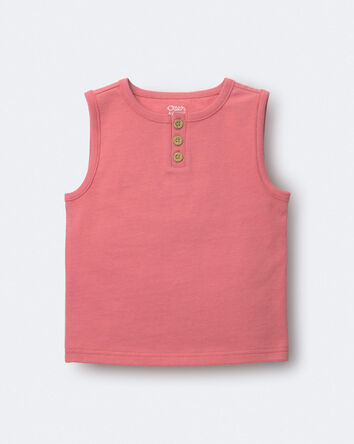 Toddler Boy Henley Tank - Rose, 