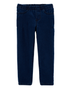 Baby Dark Wash Elastic-Waist Jeggings, image 1 of 4 slides