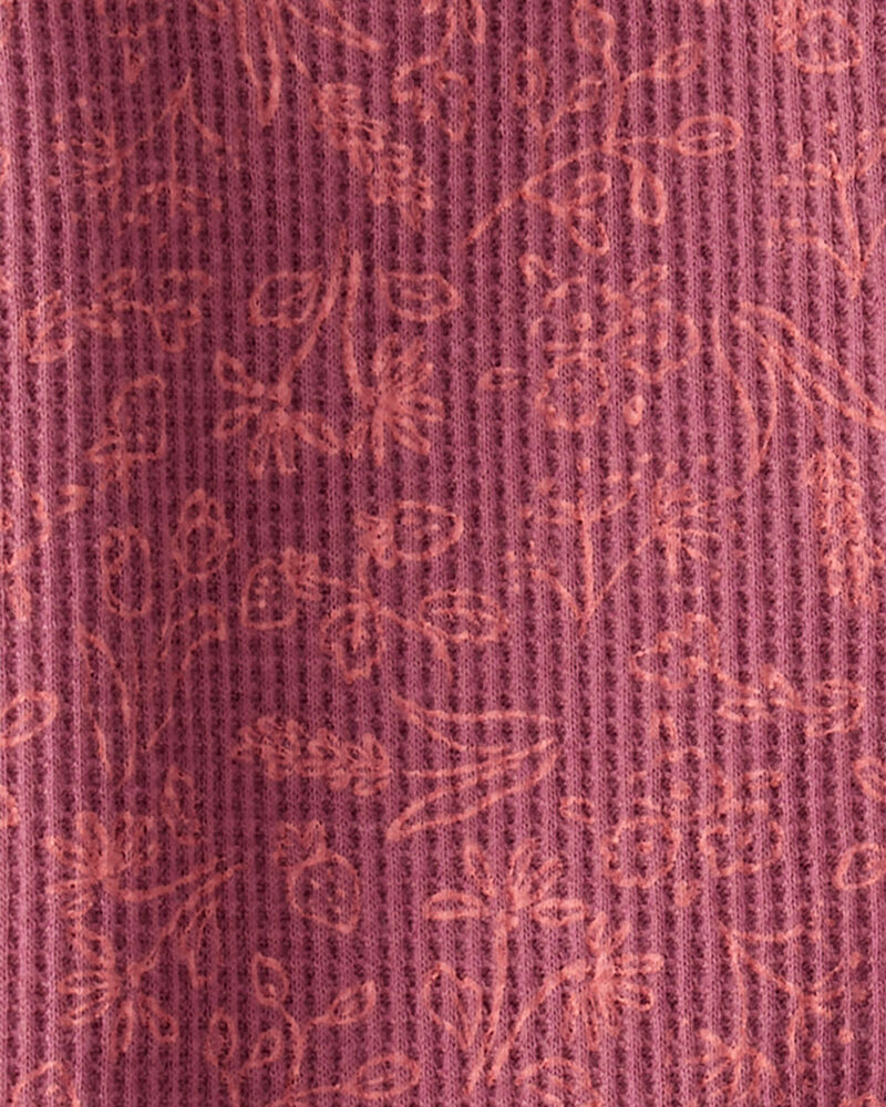 Baby Girl Floral Print Cotton Long-Sleeve 2-Way Zip Sleep & Play Pajamas - Pink, image 3 of 5 slides