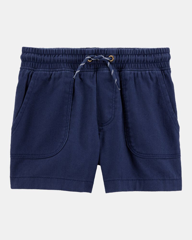 Toddler Pull-On Twill Shorts - Navy, image 1 of 6 slides