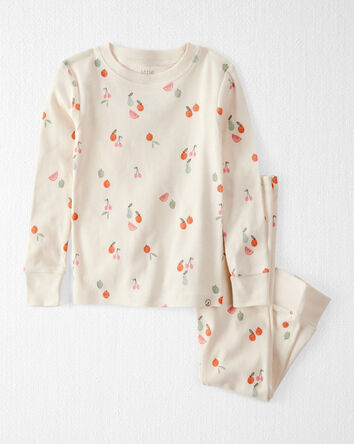 Toddler Fruit Print Organic Cotton 2-Piece Pajamas, 