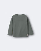 Toddler Boy Chillin' Long-Sleeve Relaxed Graphic Tee - Olive, image 2 of 7 slides