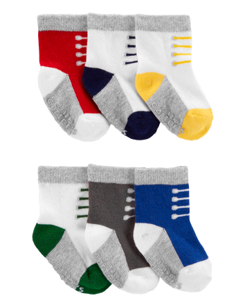 Baby 6-Pack Sneaker Booties, 