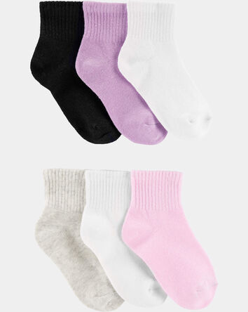 Girls 6-Pack Crew Socks, 