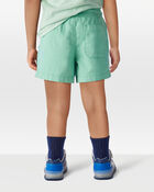 Toddler Pull-On Twill Shorts - Turquoise, image 3 of 6 slides