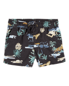 Toddler Tropical Print Pull-On Short, image 1 of 6 slides