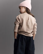 Toddler Girl Cocoa Cat Long-Sleeve Relaxed Graphic Tee - Tan, image 5 of 6 slides