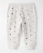 Baby Girl 2-Piece Organic Cotton Waffle Knit Set in Nature Icon Print, image 2 of 5 slides