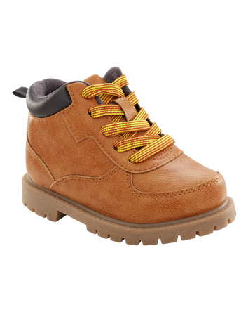 Kid High-Top Faux Leather Boots, 