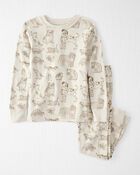 Toddler Pet Print Organic Cotton 2-Piece Pajamas, image 1 of 4 slides