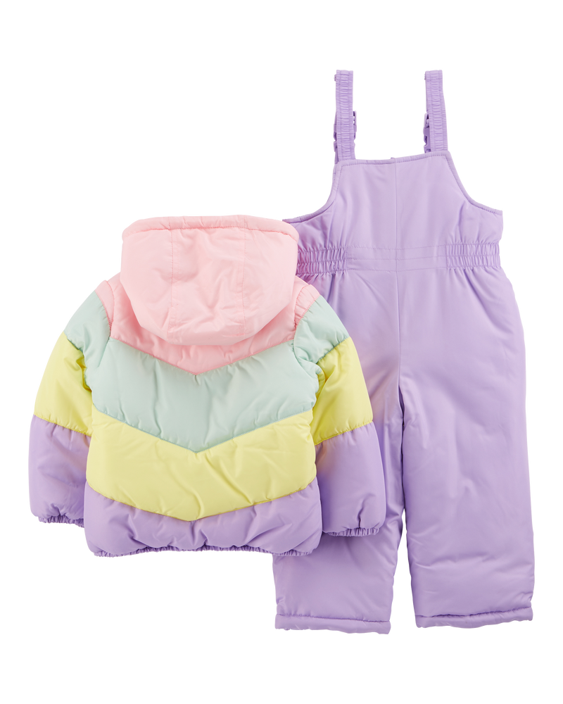 Baby 2-Piece Rainbow Snowsuit Set, image 5 of 5 slides