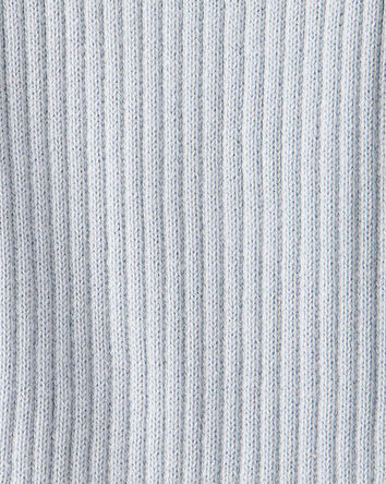 Baby Boy Ribbed Cotton Jumpsuit - Blue, 