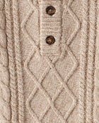 Toddler Boy Cable-Knit Long-Sleeve Sweater - Tan, image 2 of 3 slides