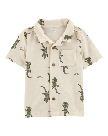 Baby Alligator Button-Down Shirt, 