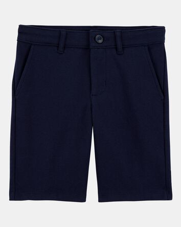 Kid Ponte Knit Uniform Pants - Navy, 