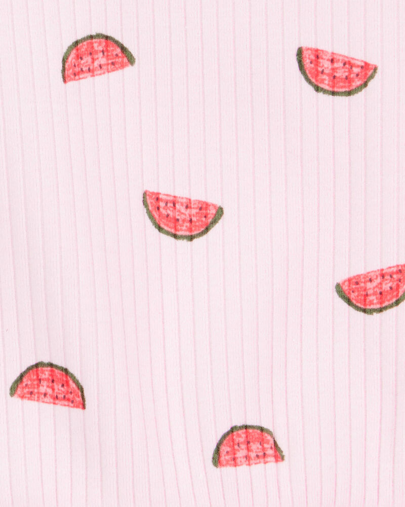 Baby Girl 2-Piece Watermelon Tank & Bike Short Set - Pink, image 2 of 3 slides