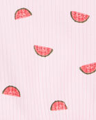 Baby Girl 2-Piece Watermelon Tank & Bike Short Set - Pink, image 2 of 3 slides