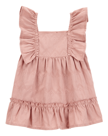 Baby Flutter Tiered Dress - Pink, 