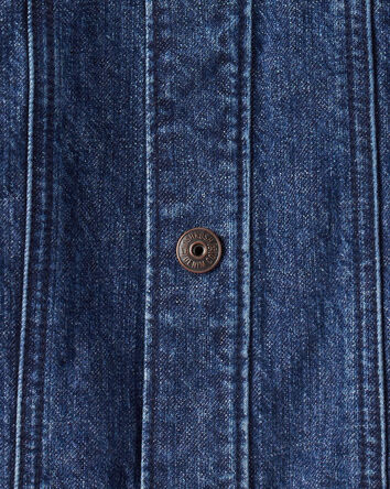 Boys Denim Long-Sleeve Hooded Fashion Jacket - Blue, 