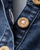 Toddler Girl Puff-Sleeve Denim Dress - Blue, image 8 of 8 slides