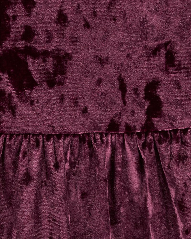 Toddler Velour Puff Sleeve Dress, image 3 of 4 slides