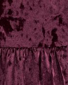 Toddler Velour Puff Sleeve Dress, image 3 of 4 slides