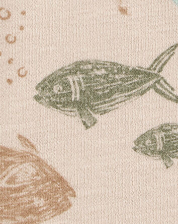 Toddler Sea Print Button-Down Shirt, 