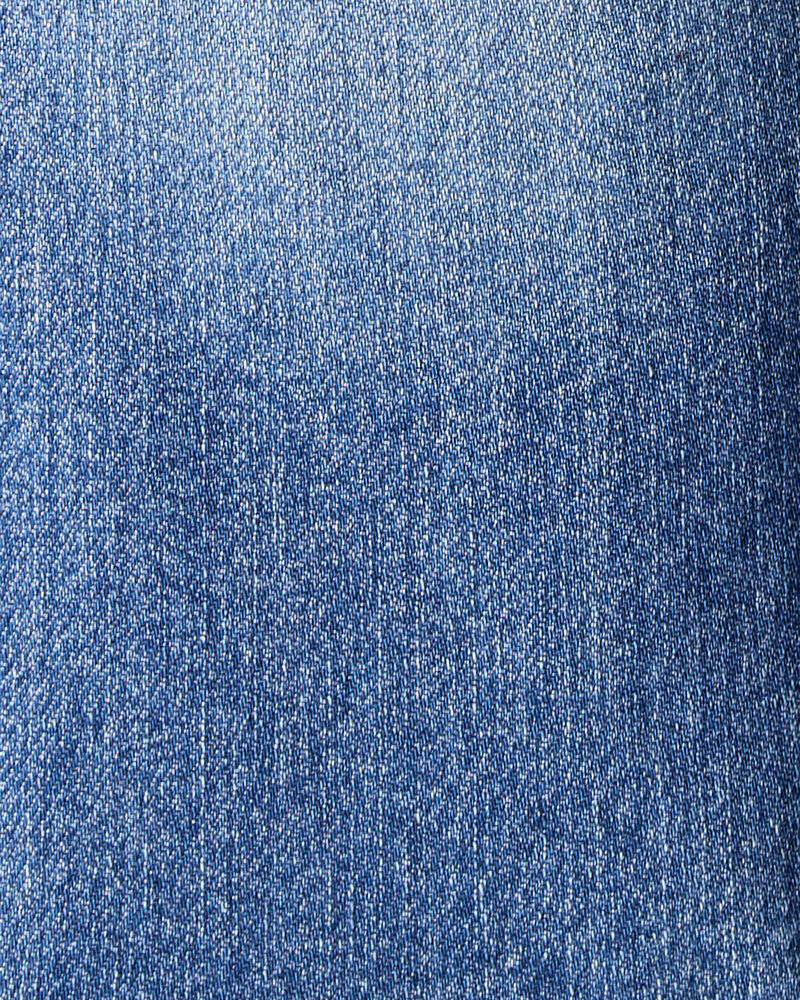 Baby Girl Heart Pocket Barrel Jeans - Blue, image 4 of 5 slides