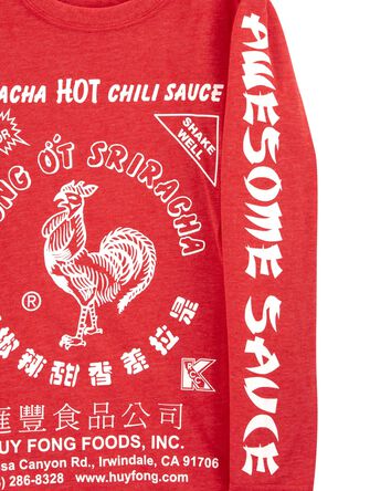 Kid Sriracha Long-Sleeve Graphic Tee - Red, 