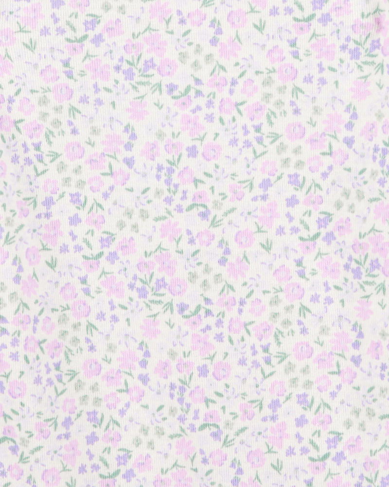 Baby Girl 5-Pack Floral Polka Dot Short-Sleeve Bodysuits, image 6 of 7 slides