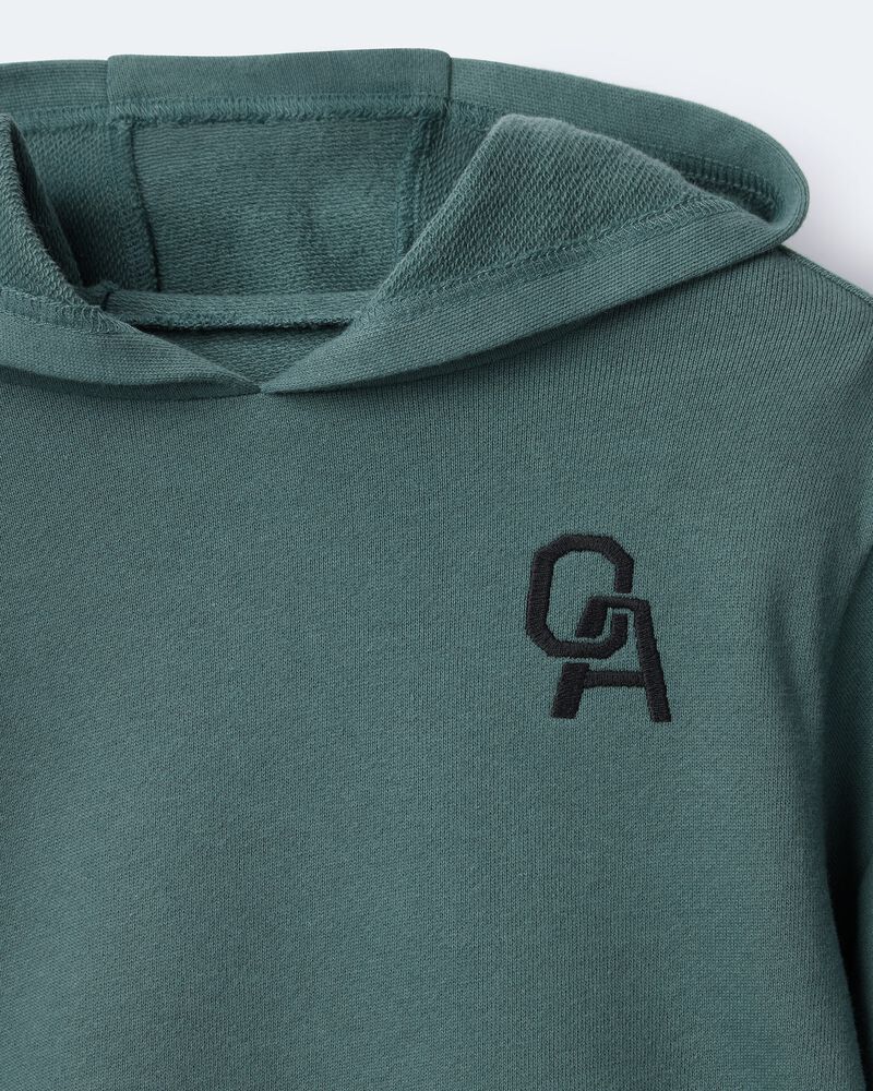 Toddler Girl Long-Sleeve Hooded Sweatshirt Dress - Green, image 7 of 7 slides