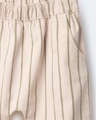 Toddler Striped Playground Pant - Beige/Olive, image 7 of 7 slides